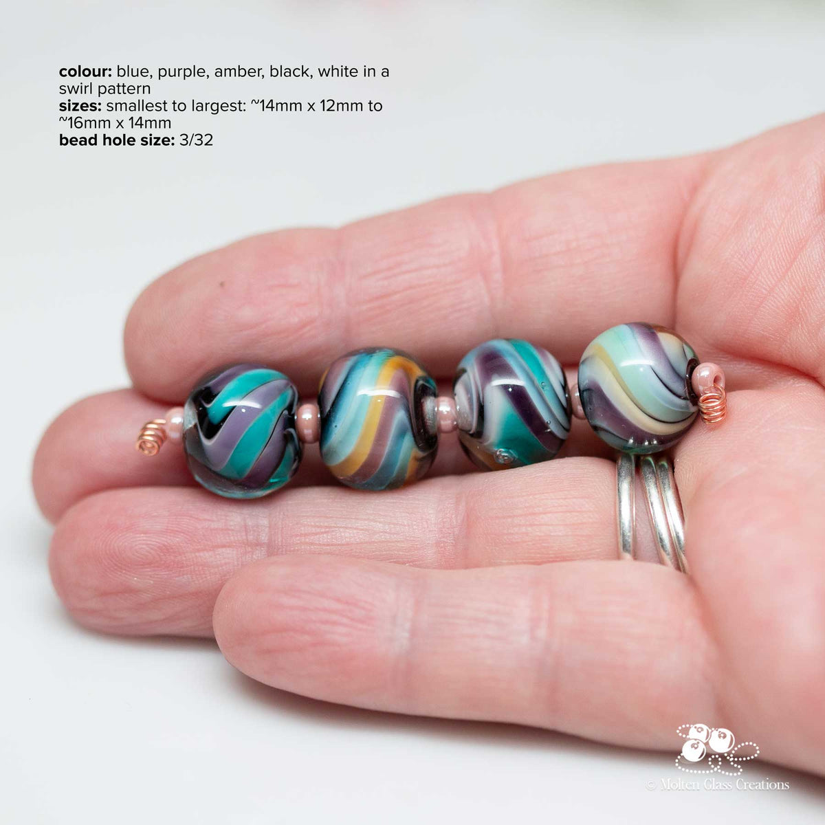 Seconds - marble swirls beadset