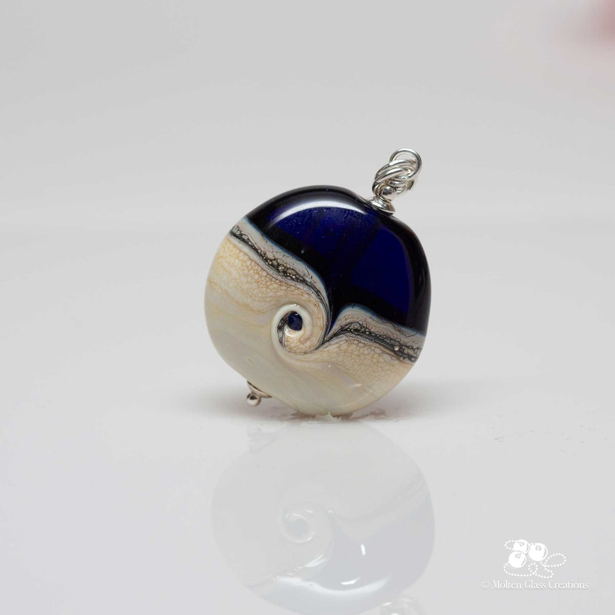 Deep Blue Swirl Pendant