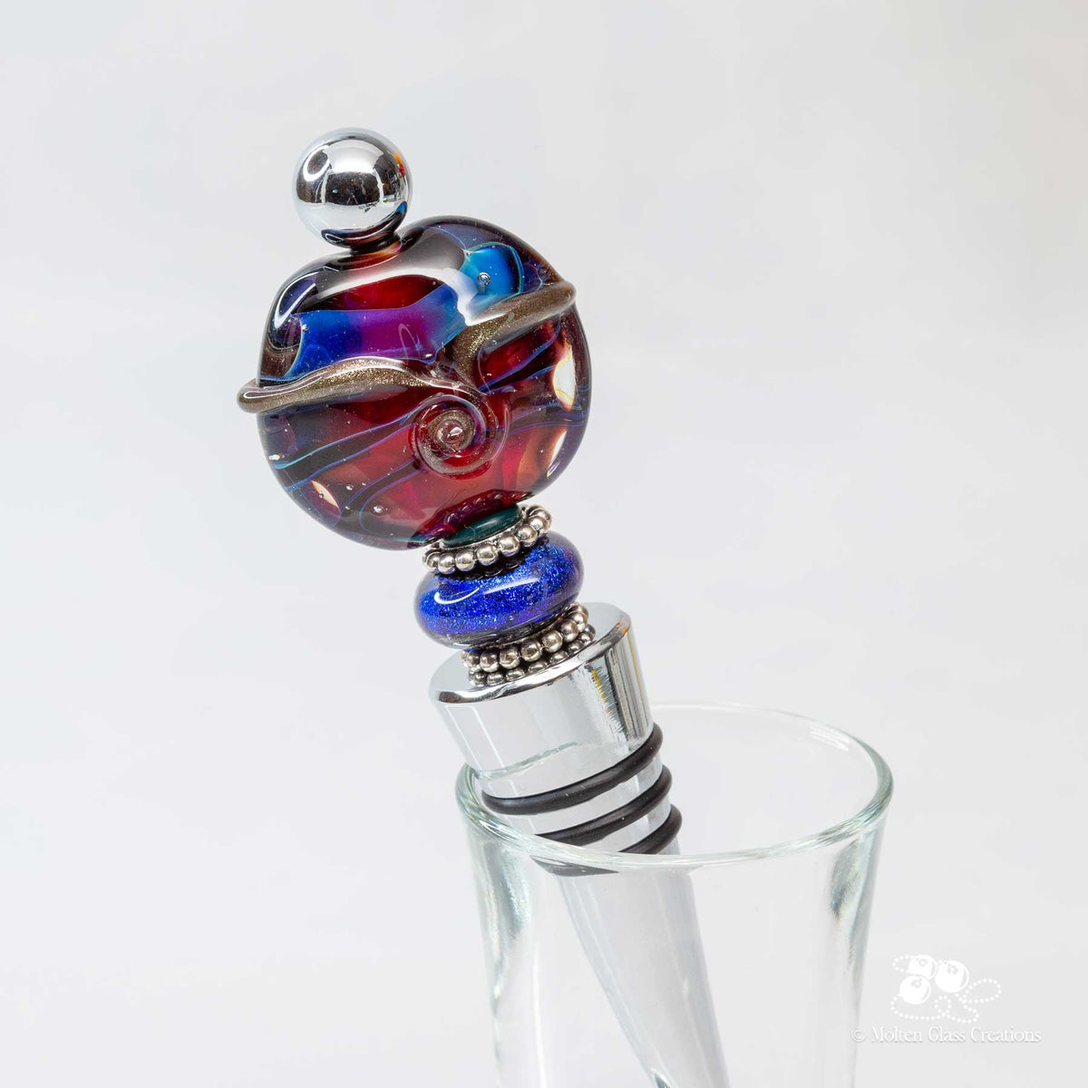 Wine Bottle Stopper - Mystic Red