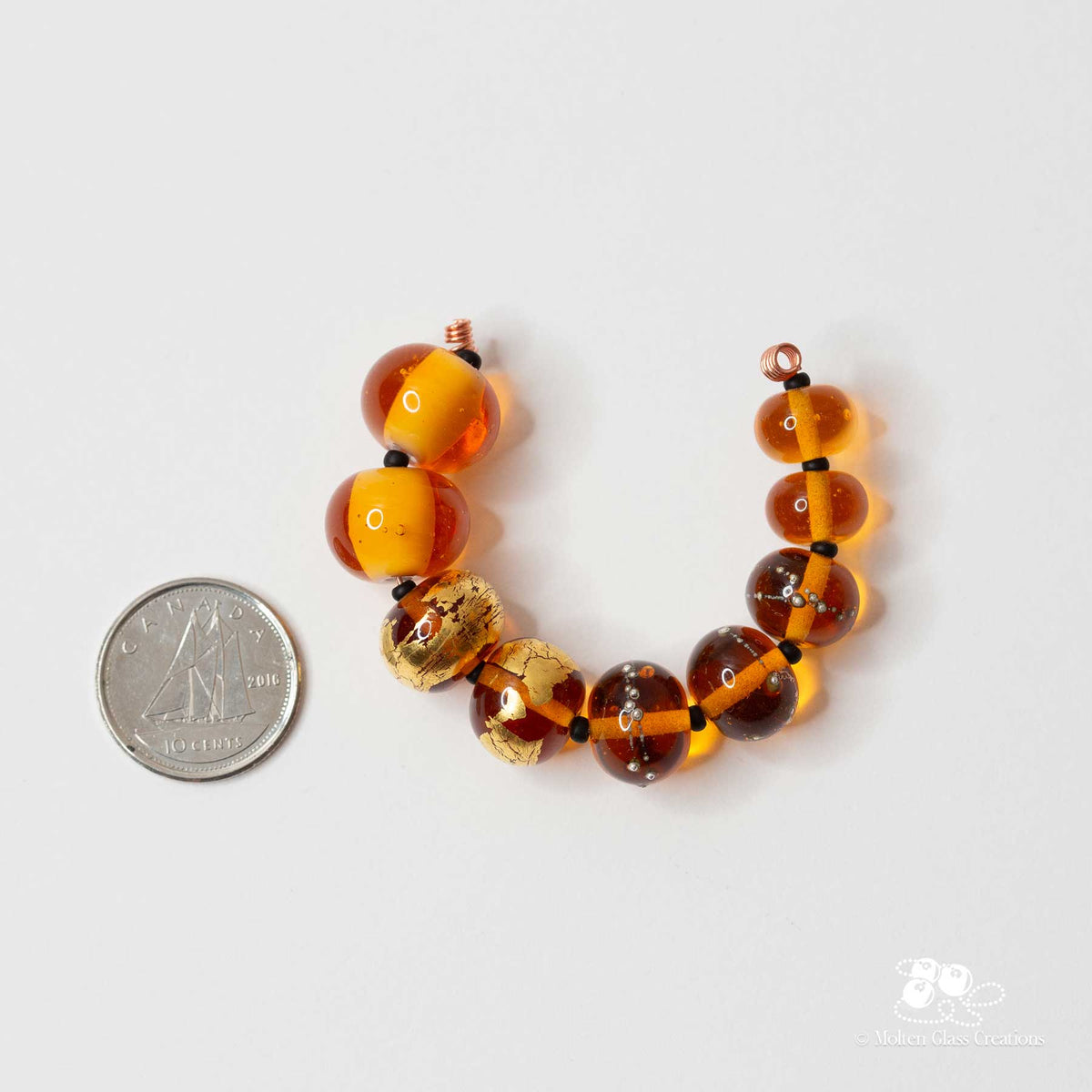 Bead set - Shades of Amber