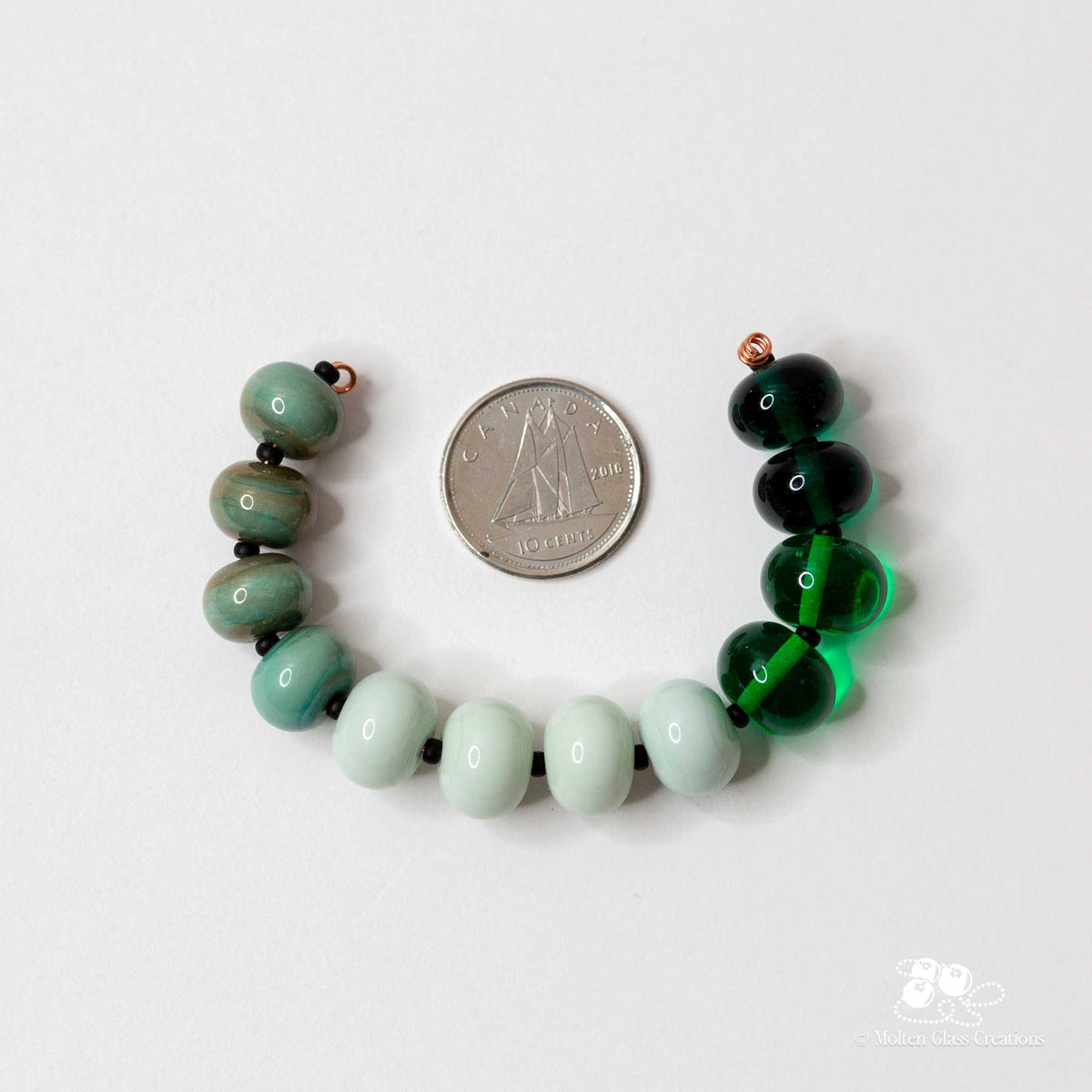 Bead set - Shades of Green