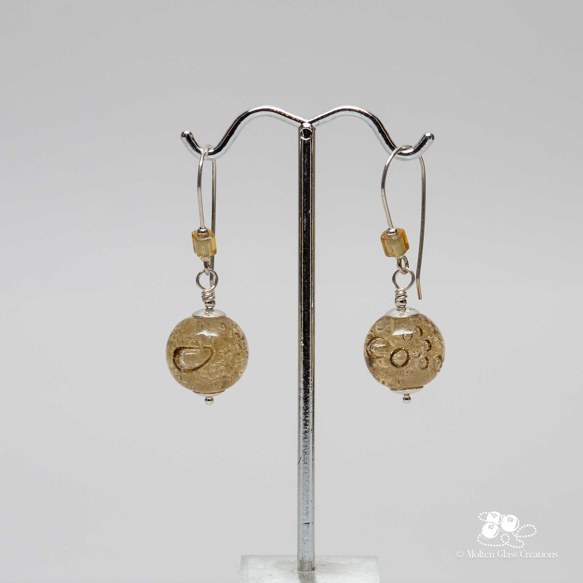 Light Brown Bubble Drop Earrings