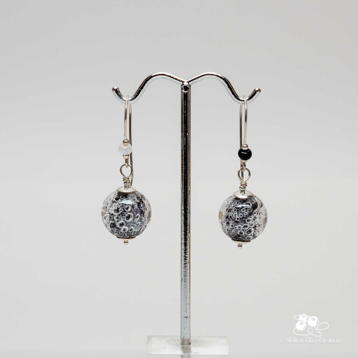 Black Bubble Drop Earrings