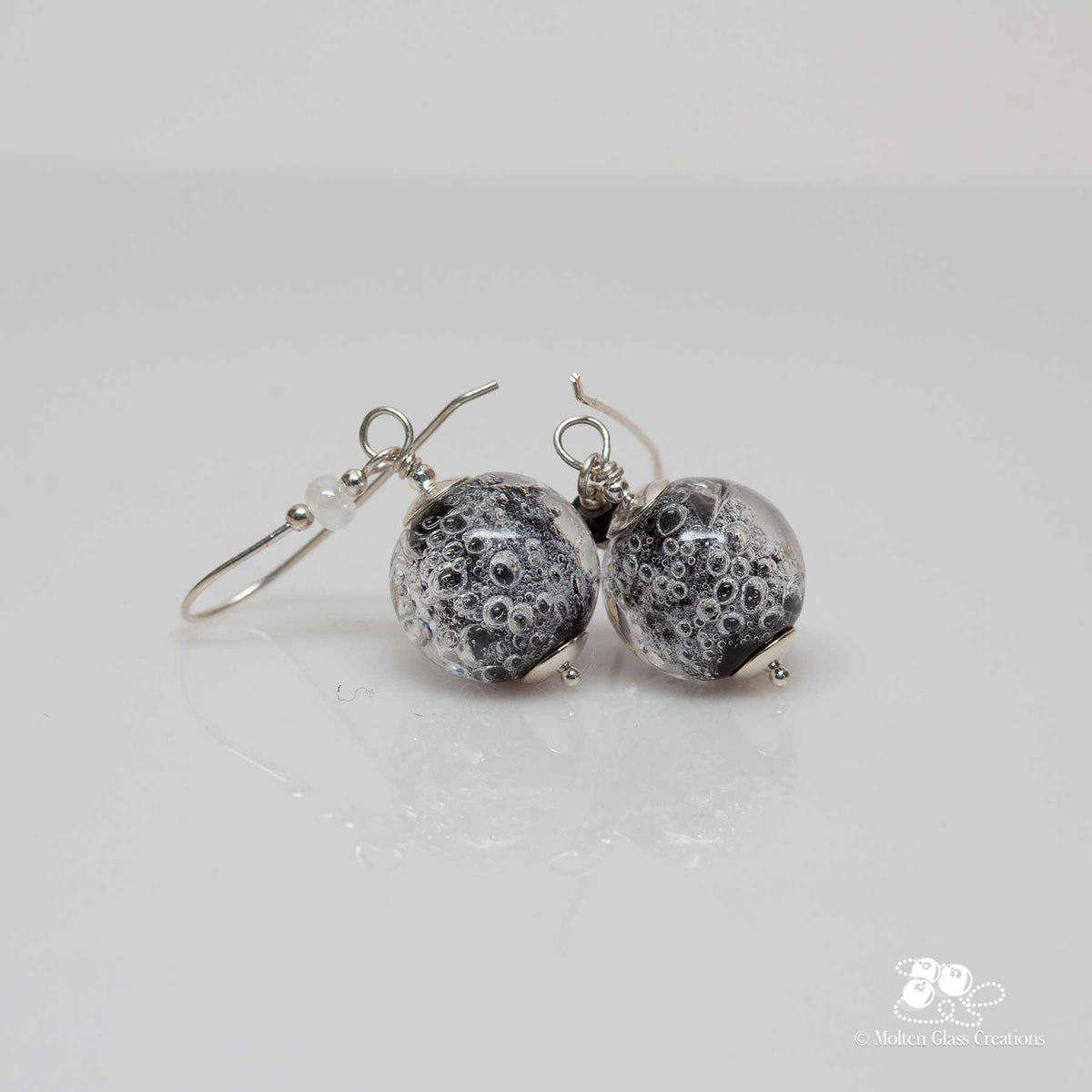 Black Bubble Drop Earrings