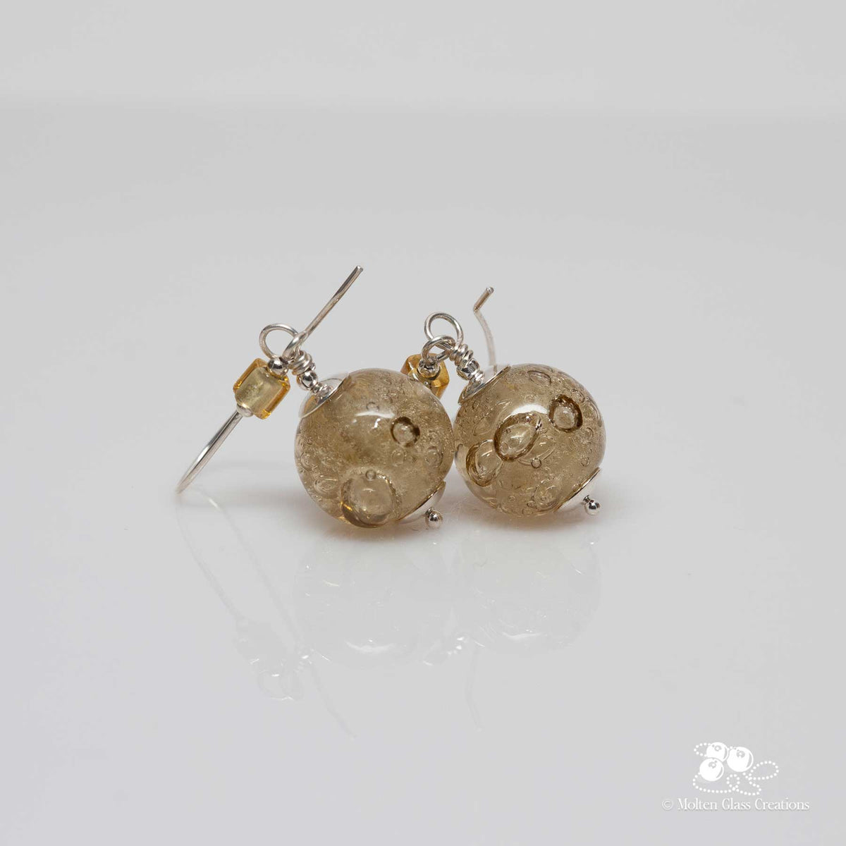 Light Brown Bubble Drop Earrings