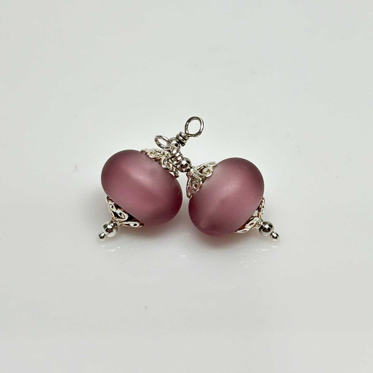 Pale Purple Glass Bead Drops